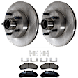 KIT-072924-1874 2-Wheel Set Front Brake Disc and Pad Kit, Plain Surface 5 Lugs 261.11 mm Semi-metallic, Includes (1) Brake Pad Set and (2) Brake Disc