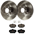 KIT-072924-1909 2-Wheel Set Front Brake Disc and Pad Kit, Plain Surface 5 Lugs 293.88 mm Ceramic, Includes (1) Brake Pad Set and (2) Brake Disc