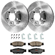 KIT-072924-1926 2-Wheel Set Front Brake Disc and Pad Kit, Plain Surface 5 Lugs 299.97 mm Semi-metallic, Includes (2) Brake Disc and (1) Brake Pad Set