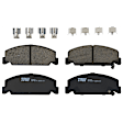KIT-072924-1955 2-Wheel Set Front Brake Disc and Pad Kit, Plain Surface 4 Lugs 242.06 mm Ceramic, Includes (2) Brake Disc and (1) Brake Pad Set