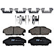KIT-072924-1959 2-Wheel Set Front Brake Disc and Pad Kit, Plain Surface 4 Lugs 259.59 mm Ceramic, Includes (1) Brake Pad Set and (2) Brake Disc