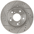 KIT-072924-1980 2-Wheel Set Front Brake Disc and Pad Kit, Cross-drilled and Slotted 5 Lugs 281.94 mm Ceramic, Includes (1) Brake Pad Set and (2) Brake Disc