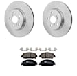 KIT-072924-1989 2-Wheel Set Front Brake Disc and Pad Kit, Plain Surface 5 Lugs 312 mm Ceramic, Includes (1) Brake Pad Set and (2) Brake Disc