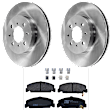 KIT-072924-1995 2-Wheel Set Front Brake Disc and Pad Kit, Plain Surface 4 Lugs 261.87 mm Semi-metallic, Includes (2) Brake Disc and (1) Brake Pad Set