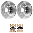 KIT-072924-2003 2-Wheel Set Front Brake Disc and Pad Kit, Plain Surface 5 Lugs 299.97 mm Ceramic, Includes (1) Brake Pad Set and (2) Brake Disc