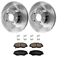 KIT-072924-2004 2-Wheel Set Front Brake Disc and Pad Kit, Plain Surface 5 Lugs 299.97 mm Ceramic, Includes (1) Brake Pad Set and (2) Brake Disc