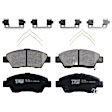 KIT-072924-2022 2-Wheel Set Front Brake Disc and Pad Kit, Cross-drilled and Slotted 4 Lugs 261.87 mm Ceramic, Includes (2) Brake Disc and (1) Brake Pad Set