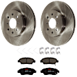 KIT-072924-2029 2-Wheel Set Front Brake Disc and Pad Kit, Plain Surface 4 Lugs 262 mm Ceramic, Includes (2) Brake Disc and (1) Brake Pad Set