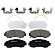 KIT-072924-2052 2-Wheel Set Front Brake Disc and Pad Kit, Plain Surface 5 Lugs 320.04 mm Ceramic, Includes (1) Brake Pad Set and (2) Brake Disc