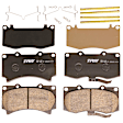 KIT-072924-2081 2-Wheel Set Front Brake Disc and Pad Kit, Plain Surface 6 Lugs 314.96 mm Ceramic, Includes (2) Brake Disc and (1) Brake Pad Set
