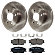 KIT-072924-2085 2-Wheel Set Front Brake Disc and Pad Kit, Plain Surface 4 Lugs 241.05 mm Ceramic, Includes (2) Brake Disc and (1) Brake Pad Set