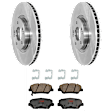 KIT-072924-2103 2-Wheel Set Front Brake Disc and Pad Kit, Plain Surface 5 Lugs 320.04 mm Ceramic, Includes (2) Disc and (1) Pad Set