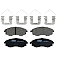 KIT-072924-2107 2-Wheel Set Front Brake Disc and Pad Kit, Plain Surface 4 Lugs 257.05 mm Ceramic, Includes (1) Brake Pad Set and (2) Brake Disc