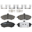 KIT-072924-2116 2-Wheel Set Front Brake Disc and Pad Kit, Plain Surface 4 Lugs 257.05 mm Ceramic, Includes (1) Brake Pad Set and (2) Brake Disc