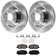 KIT-072924-2153 2-Wheel Set Front Brake Disc and Pad Kit, Plain Surface 5 Lugs 320.04 mm Ceramic, Includes (2) Brake Disc and (1) Brake Pad Set