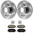KIT-072924-2155 2-Wheel Set Front Brake Disc and Pad Kit, Plain Surface 5 Lugs 320.04 mm Ceramic, Includes (2) Brake Disc and (1) Brake Pad Set