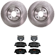 KIT-072924-2180 2-Wheel Set Front Brake Disc and Pad Kit, Plain Surface 5 Lugs 320.04 mm Ceramic, Includes (2) Brake Disc and (1) Brake Pad Set