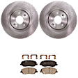 KIT-072924-2185 2-Wheel Set Front Brake Disc and Pad Kit, Plain Surface 5 Lugs 320.04 mm Ceramic, Includes (2) Brake Disc and (1) Brake Pad Set