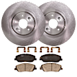 KIT-072924-2185 2-Wheel Set Front Brake Disc and Pad Kit, Plain Surface 5 Lugs 320.04 mm Ceramic, Includes (2) Brake Disc and (1) Brake Pad Set