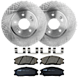 KIT-072924-2194 2-Wheel Set Front Brake Disc and Pad Kit, Plain Surface 5 Lugs 293.88 mm Ceramic, Includes (2) Brake Disc and (1) Brake Pad Set
