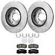 KIT-072924-2221 2-Wheel Set Front Brake Disc and Pad Kit, Plain Surface 5 Lugs 279.91 mm Ceramic, Includes (2) Disc and (1) Pad Set
