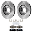 KIT-072924-2227 2-Wheel Set Front Brake Disc and Pad Kit, Plain Surface 5 Lugs 299.97 mm Ceramic, Includes (1) Brake Pad Set and (2) Brake Disc