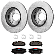 KIT-072924-2234 2-Wheel Set Front Brake Disc and Pad Kit, Plain Surface 5 Lugs 279.91 mm Ceramic, Includes (2) Disc and (1) Pad Set