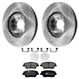 2013 Hyundai Sonata - 2-Wheel Set Brake Disc and Pad Kit, Plain Surface, 5 Lugs, 299.97 mm, Ceramic, 2.0L 4Cyl, Includes (2) Brake Disc, (1) Brake Pad Set