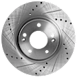 2013 Kia Optima - 2-Wheel Set Front Brake Disc and Pad Kit, Cross-drilled and Slotted, 5 Lugs, Ceramic, 300mm Front Disc