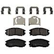 KIT-072924-2257 2-Wheel Set Front Brake Disc and Pad Kit, Plain Surface 5 Lugs 279.91 mm Semi-metallic, Includes (2) Disc and (1) Pad Set