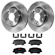 KIT-072924-2269 2-Wheel Set Front Brake Disc and Pad Kit, Plain Surface 5 Lugs 279.91 mm Ceramic, Includes (1) Brake Pad Set and (2) Brake Disc