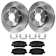 KIT-072924-2270 2-Wheel Set Front Brake Disc and Pad Kit, Plain Surface 5 Lugs 279.91 mm Semi-metallic, Includes (1) Brake Pad Set and (2) Brake Disc