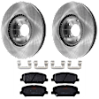 KIT-072924-2282 2-Wheel Set Front Brake Disc and Pad Kit, Plain Surface 5 Lugs 299.97 mm Semi-metallic, Includes (1) Brake Pad Set and (2) Brake Disc