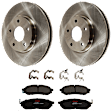 KIT-072924-2325 2-Wheel Set Front Brake Disc and Pad Kit, Plain Surface 5 Lugs 290.07 mm Ceramic, Includes (2) Disc and (1) Pad Set