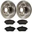 KIT-072924-2354 Front Brake Disc and Pad Kit, Plain Surface 5 Lugs Semi-metallic
