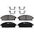 KIT-072924-2356 2-Wheel Set Front Brake Disc and Pad Kit, Plain Surface 6 Lugs 282.96 mm Ceramic, Includes (2) Brake Disc and (1) Brake Pad Set