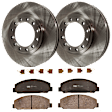 KIT-072924-2365 2-Wheel Set Front Brake Disc and Pad Kit, Plain Surface 12 Lugs 293.4 mm Semi-metallic, Includes (2) Brake Disc and (1) Brake Pad Set