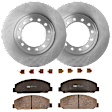 KIT-072924-2369 2-Wheel Set Front Brake Disc and Pad Kit, Plain Surface 12 Lugs 363 mm Semi-metallic, Includes (2) Brake Disc and (1) Brake Pad Set