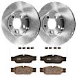 KIT-072924-2388 2-Wheel Set Front Brake Disc and Pad Kit, Plain Surface 5 Lugs 299.97 mm Semi-metallic, Includes (2) Brake Disc and (1) Brake Pad Set
