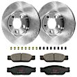 KIT-072924-2392 2-Wheel Set Brake Disc and Pad Kit, Plain Surface 5 Lugs 299.97 mm Semi-metallic, Includes (2) Brake Disc and (1) Brake Pad Set