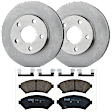 KIT-072924-23 2-Wheel Set Front Brake Disc and Pad Kit, Plain Surface 5 Lugs 277.88 mm Ceramic, Includes (1) Brake Pad Set and (2) Brake Disc