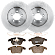 KIT-072924-2405 2-Wheel Set Front Brake Disc and Pad Kit, Plain Surface 5 Lugs 325.88 mm Semi-metallic, Includes (2) Brake Disc and (1) Brake Pad Set