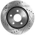 2008 Jeep Grand Cherokee - 2-Wheel Set Front Brake Disc and Pad Kit, Cross-drilled and Slotted, 5 Lugs, 328 mm, Semi-metallic, 3.0L 6Cyl, Includes (2) Disc and (1) Pad Set