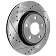 2008 Jeep Grand Cherokee - 2-Wheel Set Front Brake Disc and Pad Kit, Cross-drilled and Slotted, 5 Lugs, 328 mm, Semi-metallic, 3.0L 6Cyl, Includes (2) Disc and (1) Pad Set