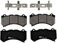 KIT-072924-2487 2-Wheel Set Front Brake Disc and Pad Kit, Plain Surface 5 Lugs 379.98 mm Ceramic, Includes (1) Brake Pad Set and (2) Brake Disc