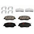 KIT-072924-2519 2-Wheel Set Front Brake Disc and Pad Kit, Plain Surface 6 Lugs 327.91 mm Semi-metallic, Includes (2) Brake Disc and (1) Brake Pad Set