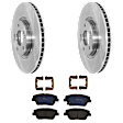 KIT-072924-2535 2-Wheel Set Front Brake Disc and Pad Kit, Plain Surface 5 Lugs 320.04 mm Semi-metallic, Includes (2) Disc and (1) Pad Set