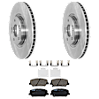 2012 Kia Optima - 2-Wheel Set Front Brake Disc and Pad Kit, Plain Surface, 5 Lugs, 320.04 mm, Ceramic, 2.0L 4Cyl, Includes (2) Disc and (1) Pad Set