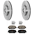 KIT-072924-2538 2-Wheel Set Front Brake Disc and Pad Kit, Plain Surface 5 Lugs 320.04 mm Ceramic, Includes (2) Disc and (1) Pad Set