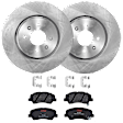 KIT-072924-2552 2-Wheel Set Front Brake Disc and Pad Kit, Plain Surface 4 Lugs 279.91 mm Ceramic, Includes (1) Brake Pad Set and (2) Brake Disc